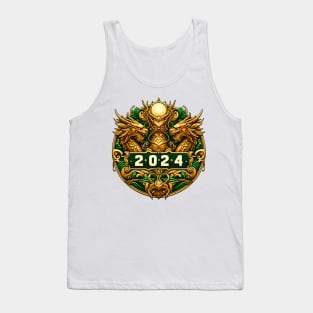 Wooden Gold Green Dragon 2024 No.3 Tank Top